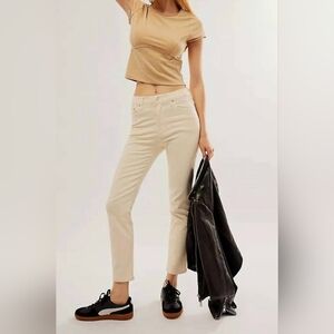 Edwin Pixie Mid-Rise Cropped Skinny Jeans- In Vanilla